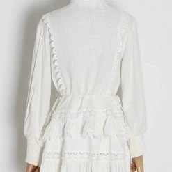 Jessica Bara Saint Long Sleeve Embroidered Mini Dress Summer Lovin'