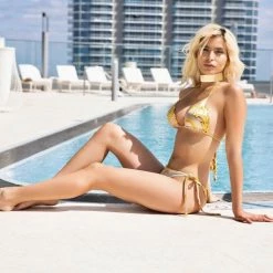 Cioccolato Celina Velvet Baroco Print Bikini Set