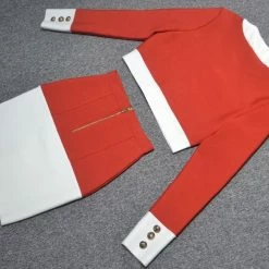 Jessica Bara Riley Color Contrast Two Piece Set Influencer Style