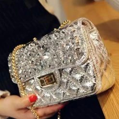 Jessica Bara Avalynn Rhinestone Clutch