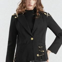 Jessica Bara Gia Metal Pin Blazer