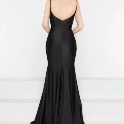 Colors Dress Fitted Plunging With Slit Dress The Event Shop