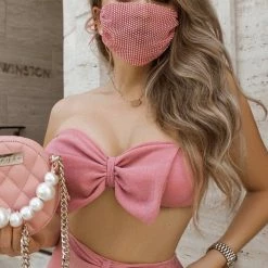 Penelope Protective Rhinestone Face Masks Accessories