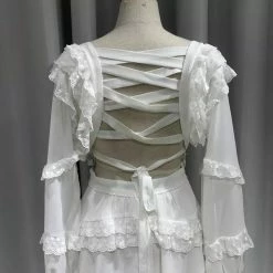 Influencer Style Jessica Bara Dawnelle Long Sleeve Cut Out Maxi Dress