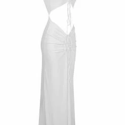 Jessica Bara Jessica Bata Giovanna Cut Out Ruched Maxi Dress Influencer Style