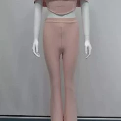 Jessica Bara Rozina Bandage Corset Top And Pants Two Piece Set