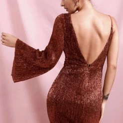 Birthday Suit Jessica Bara Donnie One Shoulder Sequin Mini Dress