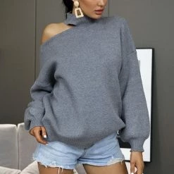 Jessica Bara Kamila Off The Shoulder Long Sleeve Sweater Reve Doll Essentials