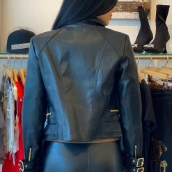 Jessica Bara Darren Faux Leather Motorcycle Biker Jacket Best Sellers