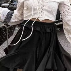 Jessica Bara Claire Ruffle Chiffon Mini Skort Influencer Style