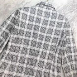 Jessica Bara Hannah Plaid Double Breasted Blazer