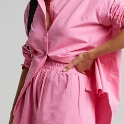 Jessica Bara Josilyn Button Down Top And Shorts Two Piece Set Reve Doll Essentials