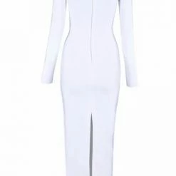 Jessica Bara Corrine Long Sleeve Cut Out Maxi Dress