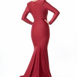 Atria Deep V Leg Slit Gown The Event Shop