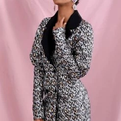 Jessica Bara Sami Sequin Leopard Blazer Mini Dress Influencer Style