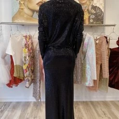 Influencer Style Jessica Bara Amanie Long Sleeve 3 Way Glitter Gown