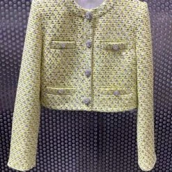 Influencer Style Jessica Bara Oliver Tweed Crystal Button Three Piece Set