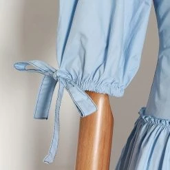 Jessica Bara Julian Lace Up Back Ruffle Mini Dress