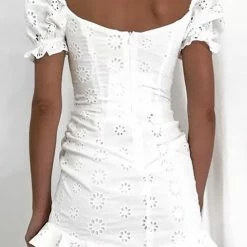 Jessica Bara Addyson Eyelet Ruched Mini Dress Summer Lovin'
