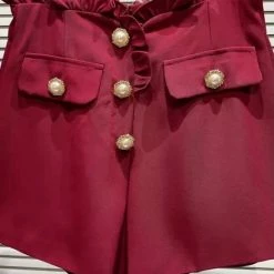 Jessica Bara Amity Ruffle Pearl Button Shorts Reve Doll Essentials