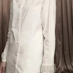 Reve Doll Essentials Jessica Bara Raphaella Beaded Fringe Shirt Dress