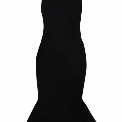 Jessica Bara Pauline Halter Backless Fit And Flare Dress