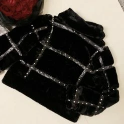 Jessica Bara Ally Faux Fur Studded Jacket