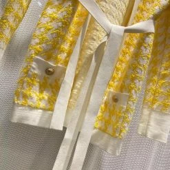 Jessica Bara Jovanni Houndstooth Long Sleeve Cardigan Reve Doll Essentials