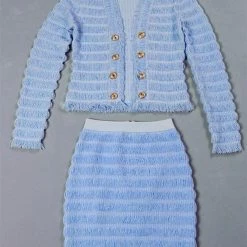 Reve Doll Essentials Jessica Bara Terrell Blazer And Skirt Two Piece Set