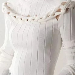 Reve Doll Essentials Jessica Bara Nora Knotted Long Sleeve Top