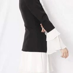 The 9-5 Shop Jessica Bara Amory Long Sleeve Ruffle Blazer Dress