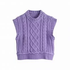 Tops Jessica Bara Caydence Cable Knit Sweater Vest