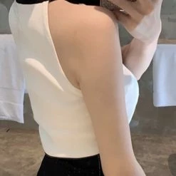 Reve Doll Essentials Jessica Bara Cassia Gold Button Tank Top