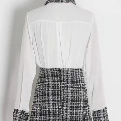 Jessica Bara Theodora Tweed Top And Skirt Two Piece Set