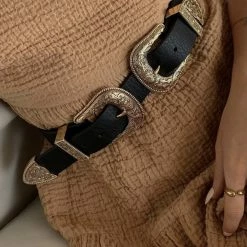 B-Low The Belt Bri Bri Gunmetal Buckle Belt