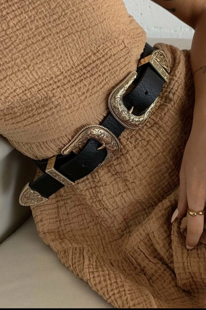 B-Low The Belt Bri Bri Gunmetal Buckle Belt