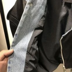 Reve Doll Essentials Jessica Bara Queen Denim And Leather Cropped Jacket