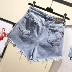 Jessica Bara Anastasiya High Waisted Floral Denim Shorts