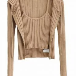 Tops Jessica Bara Carmella Knitted Two Piece Cardigan And Tank Top