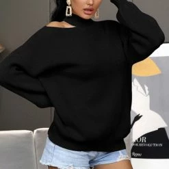 Jessica Bara Kamila Off The Shoulder Long Sleeve Sweater Reve Doll Essentials