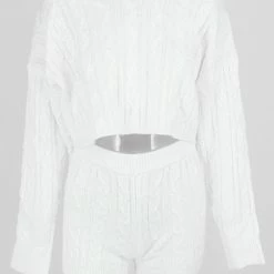 Jessica Bara Autumn Cable Knit Top And Shorts Two Piece Set Reve Doll Essentials