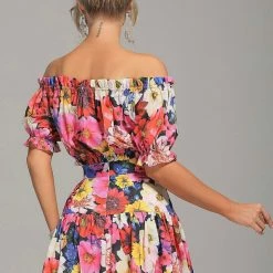Jessica Bara Alijah Floral Top And Skirt Two Piece Set Summer Lovin'