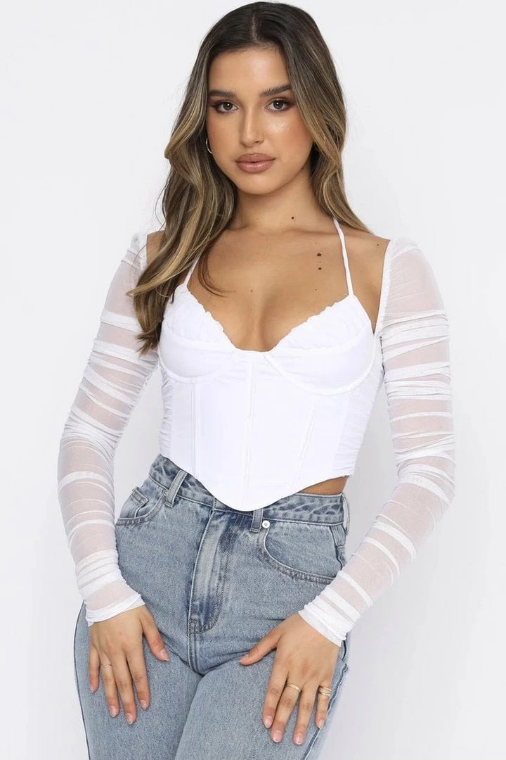 Jessica Bara Karlee Long Sleeve Corset Top Reve Doll Essentials