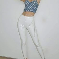 Jessica Bara Skye Rhinestone Bustier Crop Top