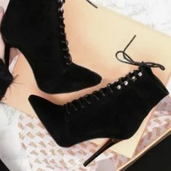 Jessica Bara Elias Lace Up Ankle Booties Reve Doll Essentials