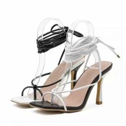 Influencer Style Jessica Bara Michelle Colorblock Strappy Heels