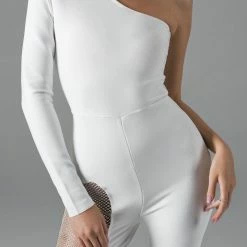 Jessica Bara Isador One Shoulder Crystal Jumpsuit The Event Shop