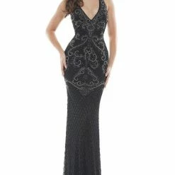 Colors Dress Beaded Bodycon Open Back Gown The Event Shop