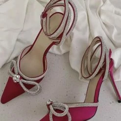 Jessica Bara Sherlly Crystal Bowknot Heels Best Sellers