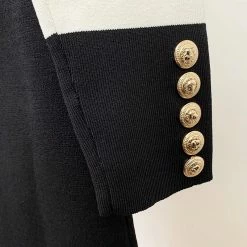 Jessica Bara Kalani Long Sleeve Gold Button Mini Dress The 9-5 Shop